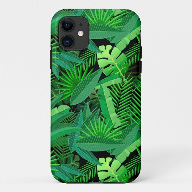 Leaves Of Tropical Palm Trees Case-Mate iPhone Case (Back)