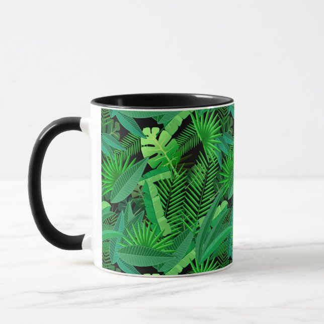Leaves Of Tropical Palm Trees Mug (Left)