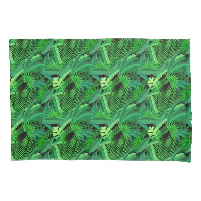 Leaves Of Tropical Palm Trees Pillowcase (Front-Left)