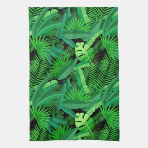 Leaves Of Tropical Palm Trees Tea Towel