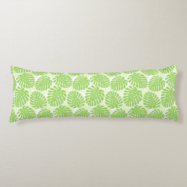 Leaves Of Tropical Plant - Monstera Pattern Body Cushion (Front)