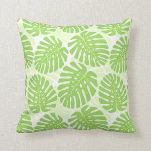 Leaves Of Tropical Plant - Monstera Pattern Cushion