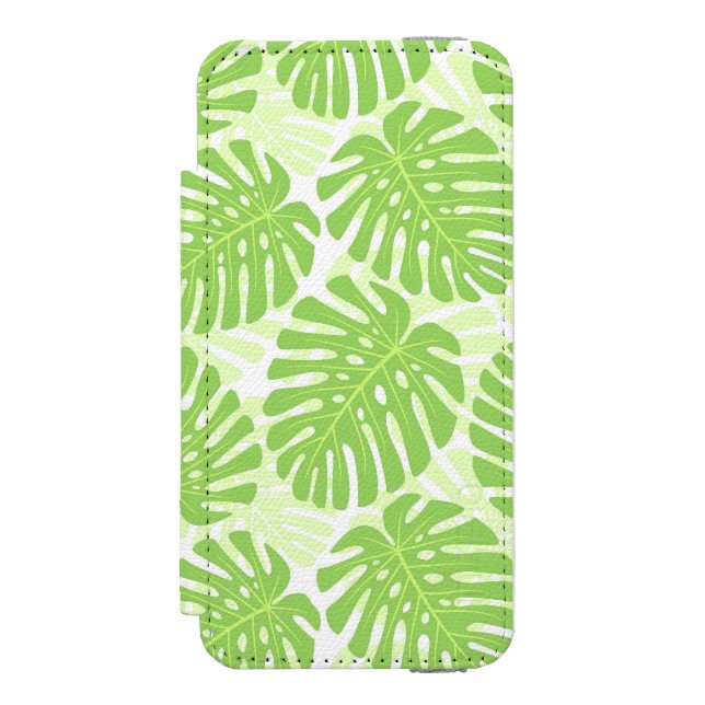 Leaves Of Tropical Plant - Monstera Pattern Incipio iPhone Wallet Case (Folio Front)