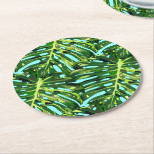 Leaves Paper Coaster Tropical