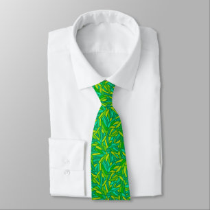 Leaves patchwork tie