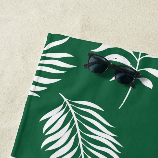 Leaves Pattern 12 Beach Towel (In Situ)