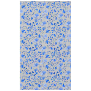 Leaves Pattern 12.bw LGrey BG Tablecloth