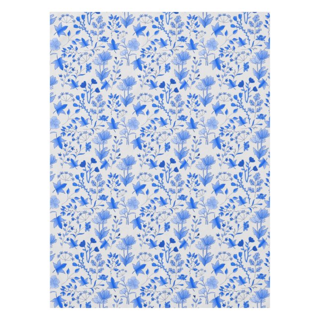 Leaves Pattern 12.bw offwhite BG Tablecloth (Front)