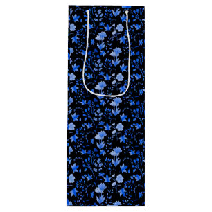 Leaves Pattern 12.bw offwhite BG Wine Gift Bag