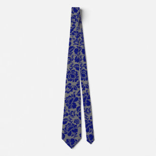 Leaves pattern.13.bw Grey BG Tie