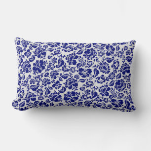 Leaves pattern.13.bw Offpink BG Lumbar Cushion