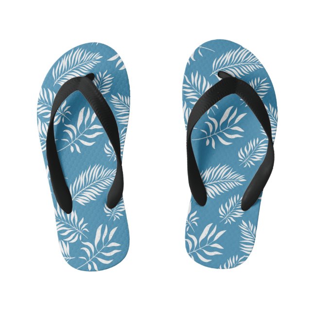 Leaves Pattern 13 Kid's Thongs (Footbed)