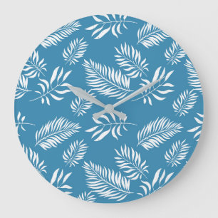 Leaves Pattern 13 Large Clock