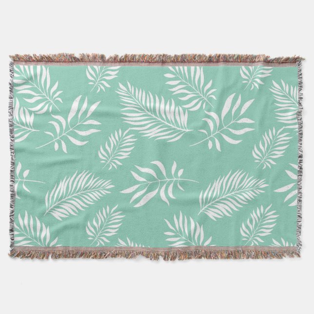 Leaves Pattern 14 Throw Blanket (Front)