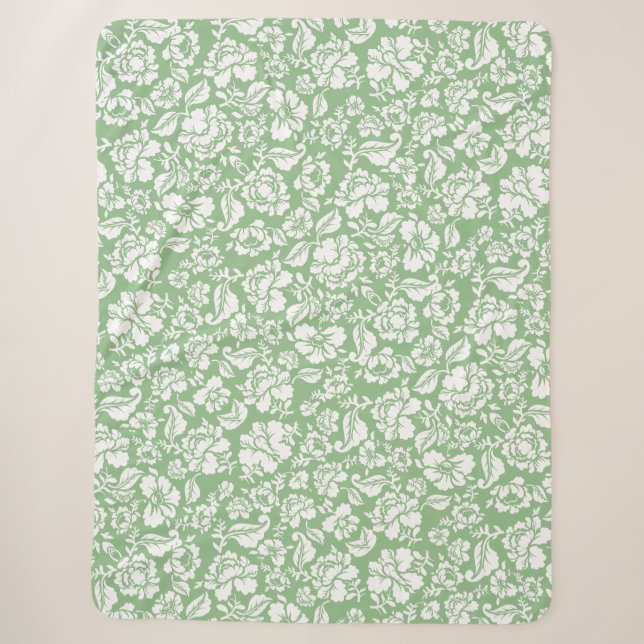 Leaves pattern 14b. lgren BG Sherpa Blanket (Front)