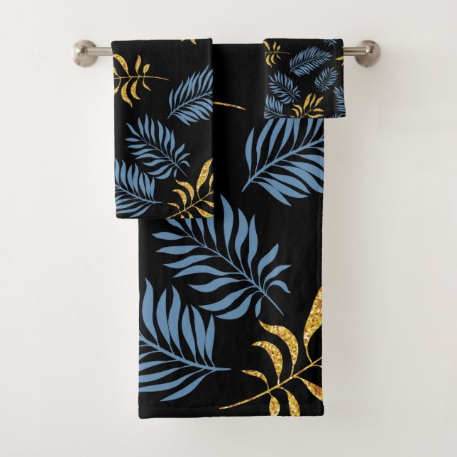 Leaves Pattern 17 Bath Towel Set (Insitu)