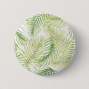 Leaves pattern 6 cm round badge