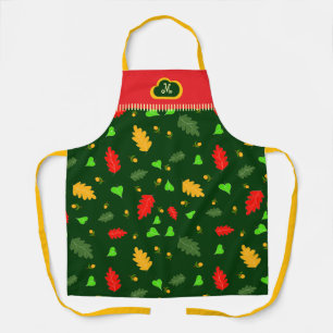 Leaves pattern apron