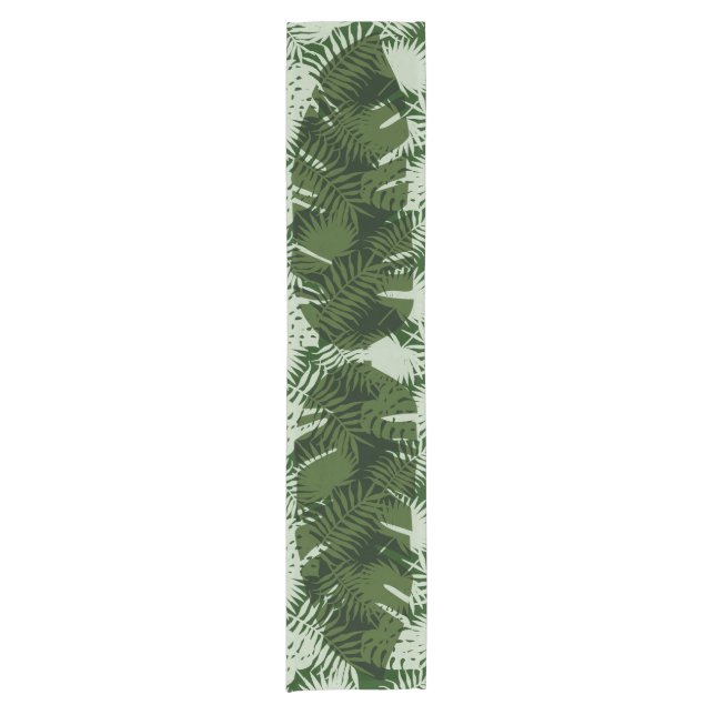 leaves pattern banana leaves design  short table runner (Front)