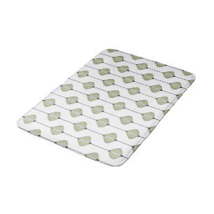 Leaves pattern bath mat
