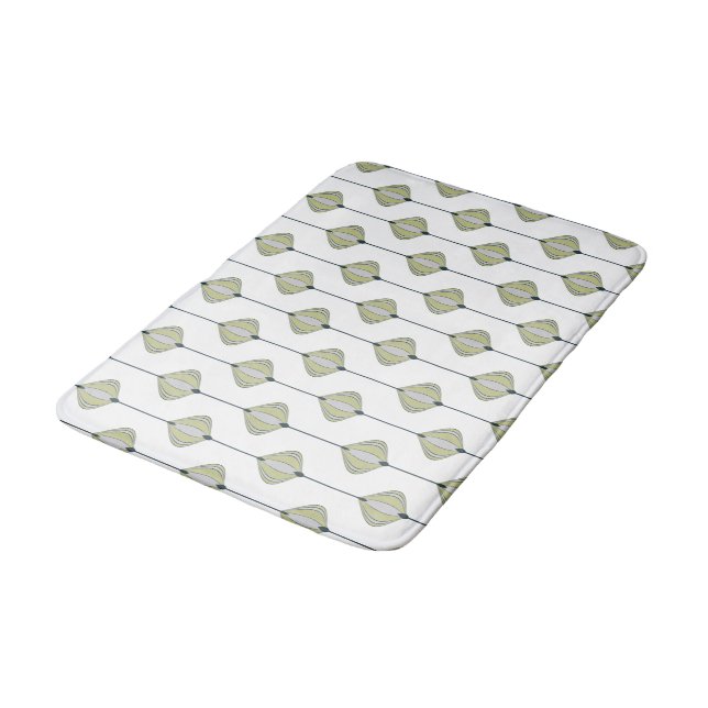 Leaves pattern bath mat (Angled)