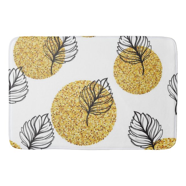 Leaves pattern bath mat (Front)