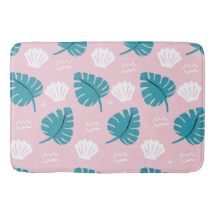 Leaves pattern bath mat