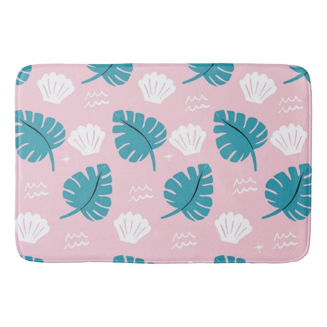 Leaves pattern bath mat (Front)