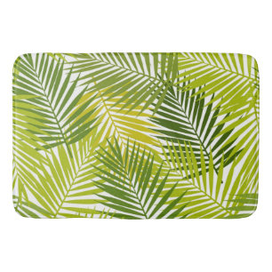 Leaves pattern bath mat