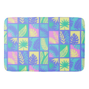 Leaves pattern bath mat