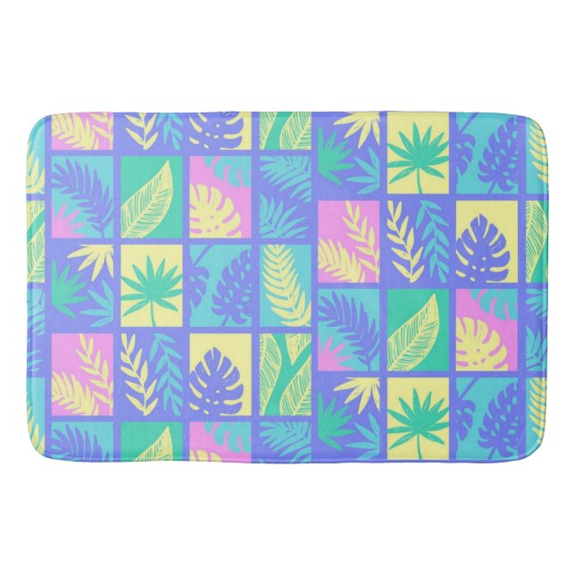 Leaves pattern bath mat (Front)