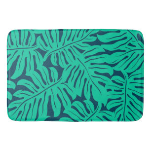 Leaves pattern bath mat