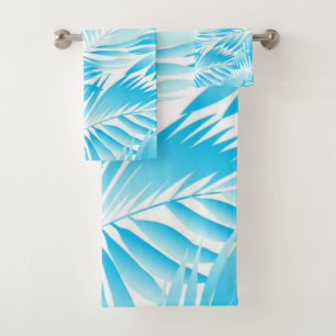Leaves pattern bath towel set