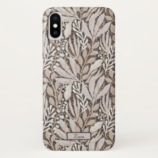 Leaves Pattern bohemian-styled design Tote Bag Mou iPhone X Case