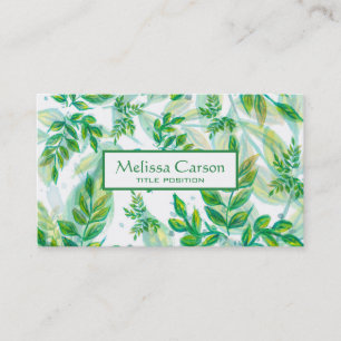 Leaves Pattern Business Card