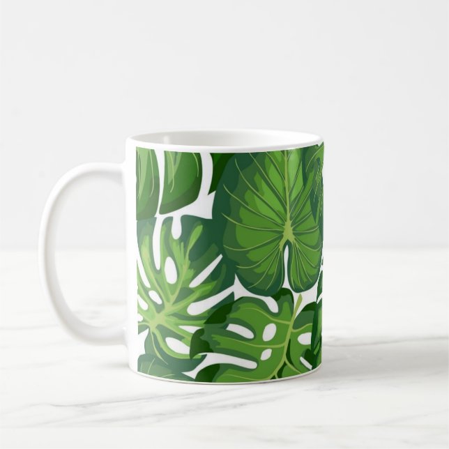 Leaves pattern coffee mug (Left)
