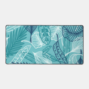 Leaves pattern desk mat