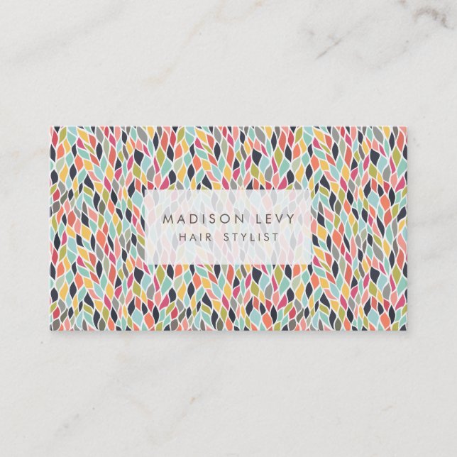 Leaves Pattern Hair Salon Stylist Appointment (Front)