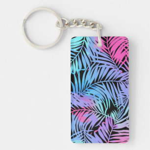 Leaves pattern key ring