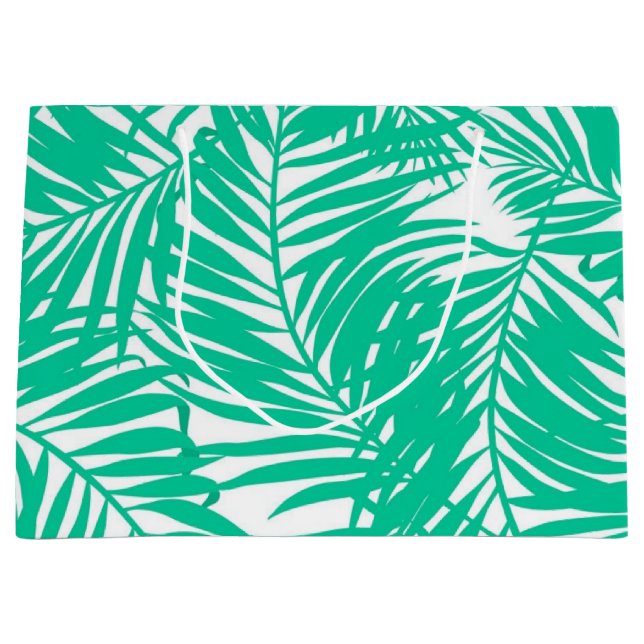 Leaves pattern large gift bag (Front)