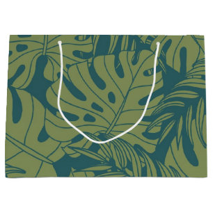 Leaves pattern large gift bag