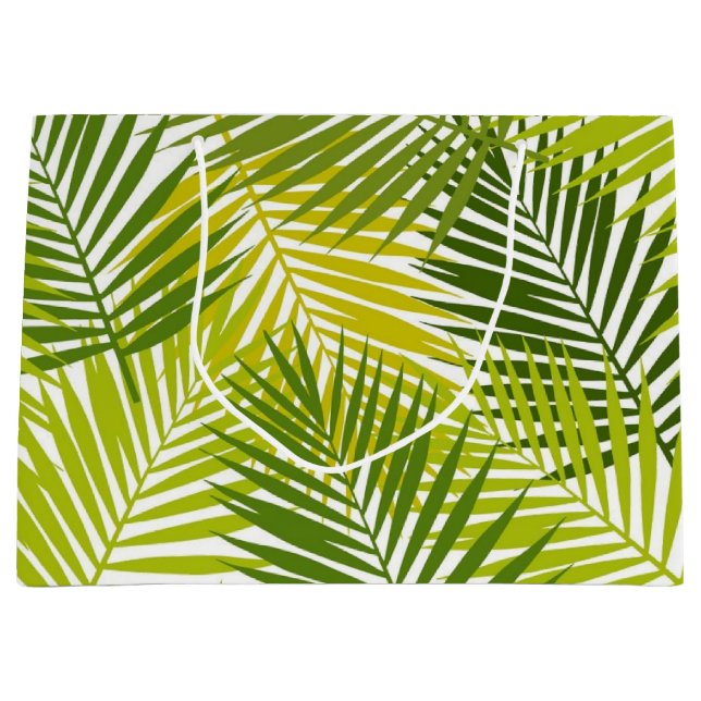 Leaves pattern large gift bag (Front)