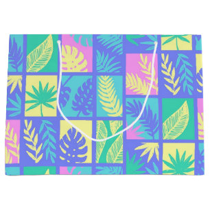 Leaves pattern large gift bag