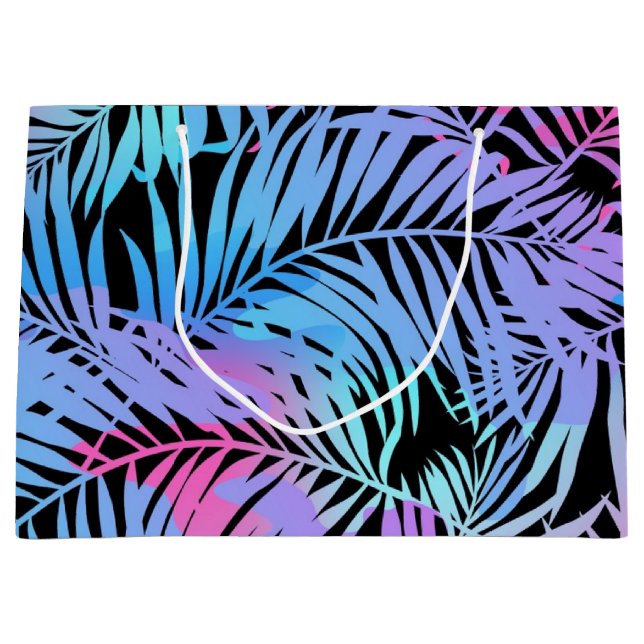 Leaves pattern large gift bag (Front)