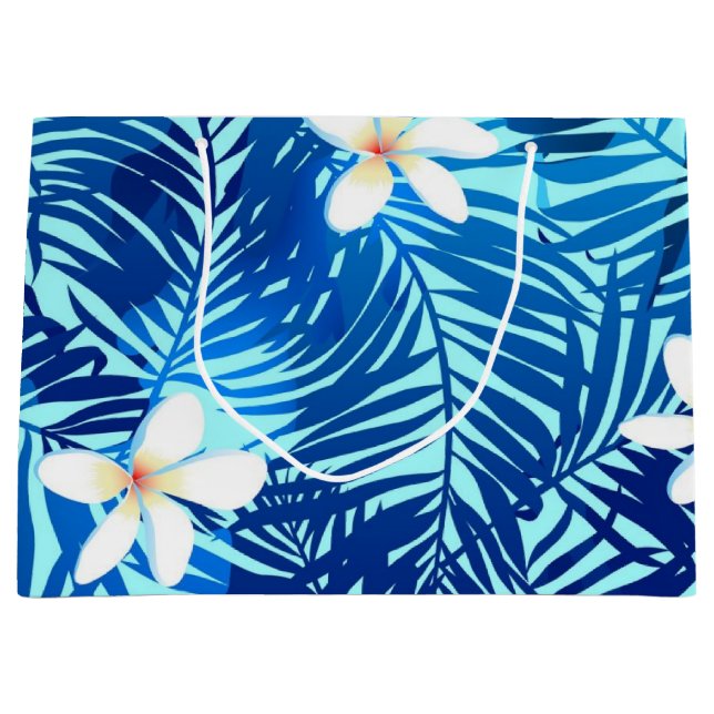 Leaves pattern large gift bag (Front)