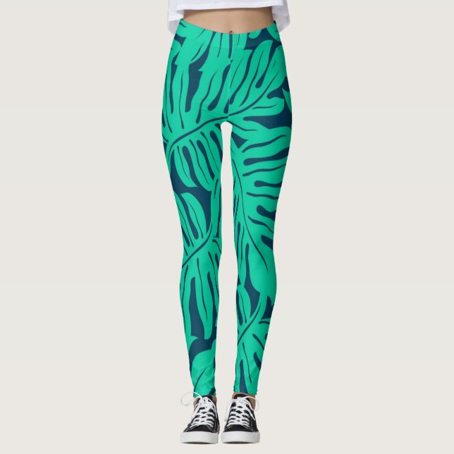 Leaves pattern leggings (Front)