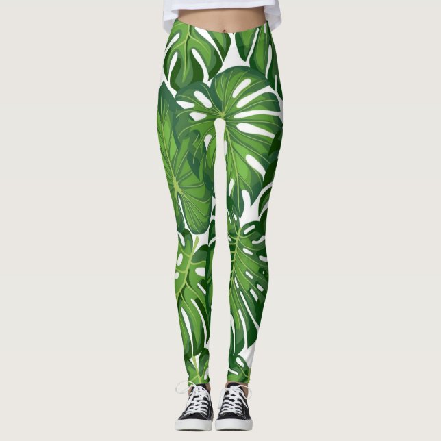 Leaves pattern leggings (Front)