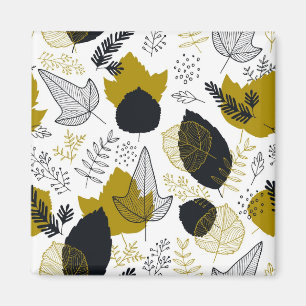 Leaves pattern magnet