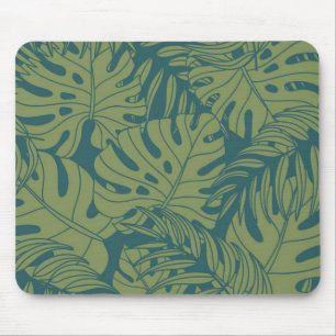 Leaves pattern mouse pad