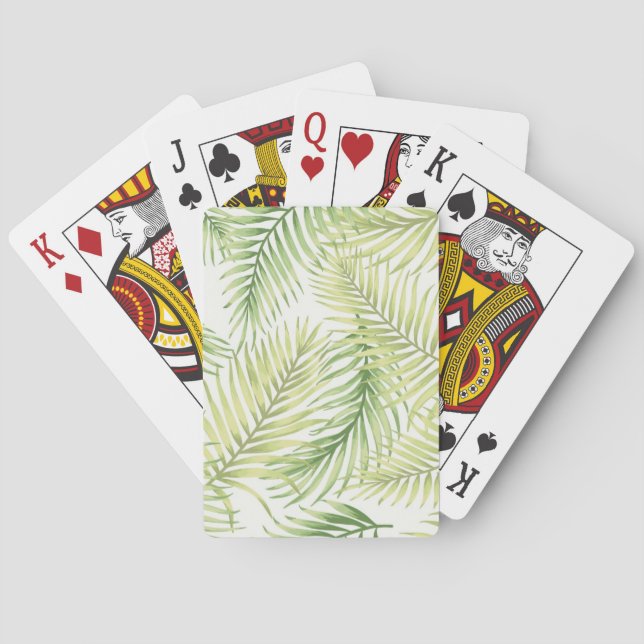 Leaves pattern playing cards (Back)